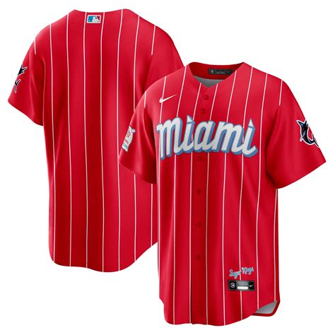 men's miami marlins nike red city connect replica team jersey|marlins city jersey.